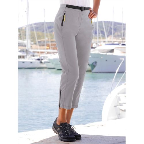 Outdoorhose CASUAL LOOKS, Damen, Gr. 54, Normalgrößen, grau, 95% Polyamid, 5% Elasthan, unifarben, 7/8-Länge, Hosen