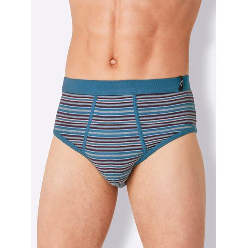 Slip WÄSCHEPUR, Herren, Gr. 10, bunt (topas, dunkelblau, burgund), 97% Baumwolle, 3% Elasthan, Unterhosen