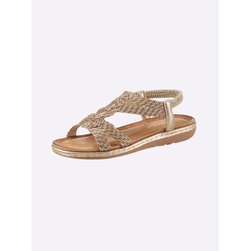 Sandale ANDREA CONTI, Damen, Gr. 36, braun (bronzefarben), Textil, modisch, Schuhe