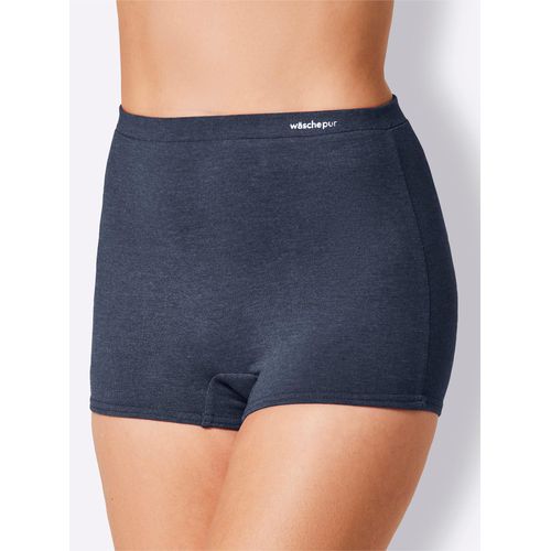 Panty WÄSCHEPUR Gr. 42, bunt (2x marine, meliert, 2x dunkelrot, meliert), Damen, 95% Baumwolle, 5% Elasthan, Unterhosen