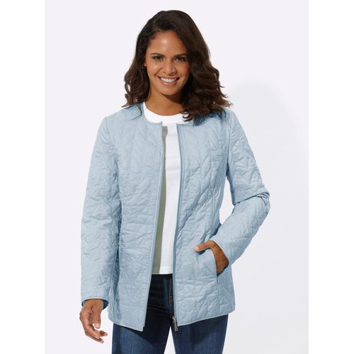 Steppjacke CASUAL LOOKS, Damen, Gr. 19, blau (hellblau), 100% Polyester, Wattierung:100% Polyester, unifarben, Langarm, Jacken