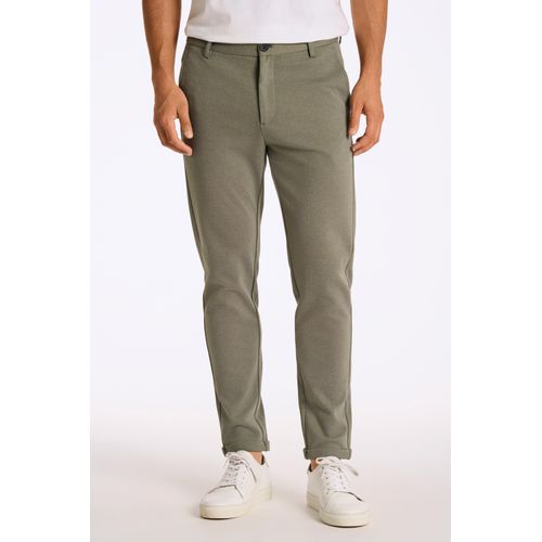 Stoffhose LINDBERGH Gr. XL, N-Gr, mid army mix, Herren, Stoff, Obermaterial: 75% Polyester, 22% Viskose, 3% Elasthan. Futter: 65% Polyester, 35% Baumwolle, meliert, Hosen, mit Stretch