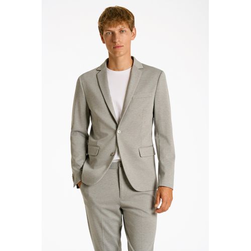 Anzug LINDBERGH, Herren, Gr. 46, N-Gr, grau (grau mel), Obermaterial: 75% Polyester, 22% Viskose, 3% Elasthan. Futter: 100% Polyester, casual, regular fit, Anzüge, mit modernem Schnitt