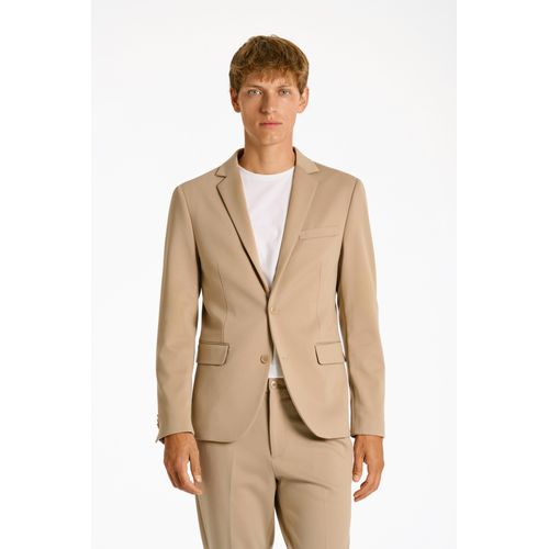 Anzug LINDBERGH, Herren, Gr. 58, N-Gr, beige (sand), Obermaterial: 75% Polyester, 22% Viskose, 3% Elasthan. Futter: 100% Polyester, casual, regular fit, Anzüge, mit modernem Schnitt