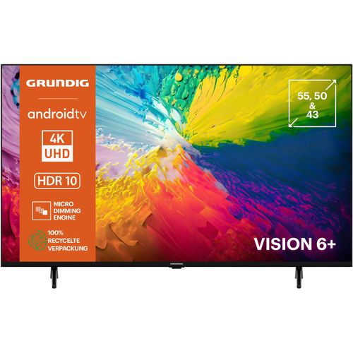 GRUNDIG LED-Fernseher, F (A-G), schwarz, 50, Fernseher