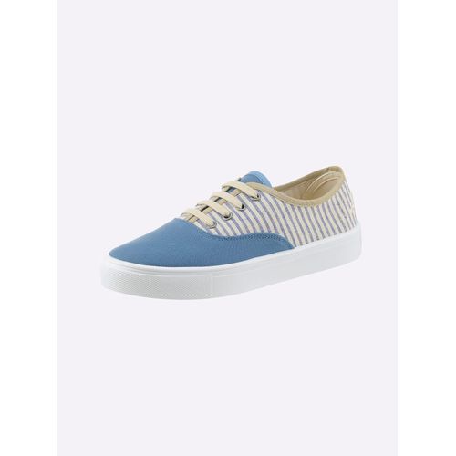 Sneaker THIES, Damen, Gr. 36, blau (bleu, weiß), Textil, modisch, Schuhe