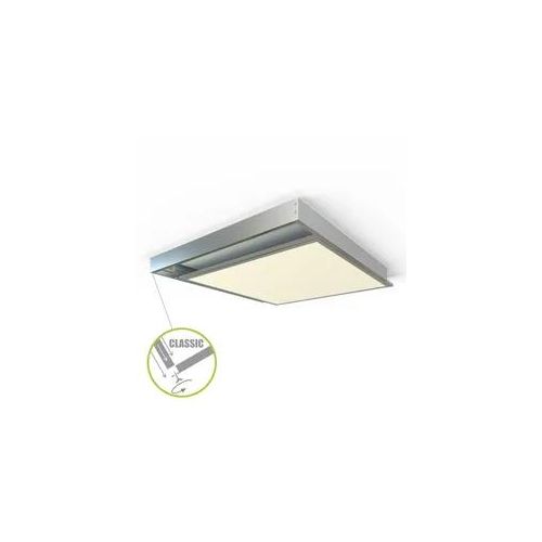 LED Panel Aufbaurahmen Classic 60x60cm silber Aufputz Montagerahmen