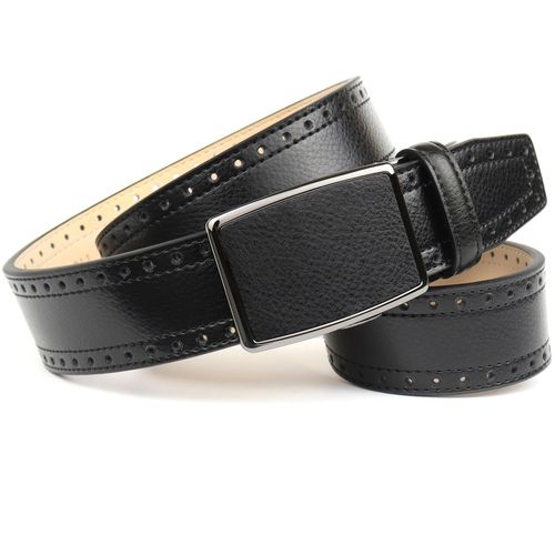 Ledergürtel ANTHONI CROWN, Damen, Gr. 115, schwarz, Rindsleder, casual, Gürtel, Automatik Schließe