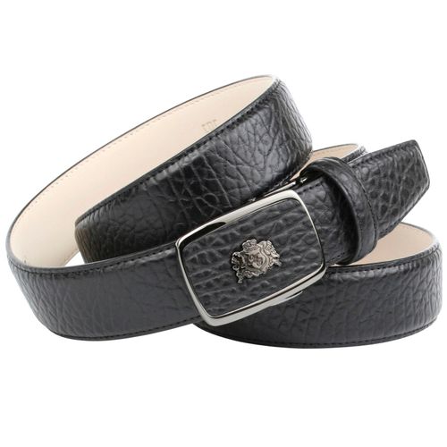 Ledergürtel ANTHONI CROWN, Damen, Gr. 85, schwarz, Leder, unifarben, klassisch, Gürtel, mit Seelöwen-Prägung