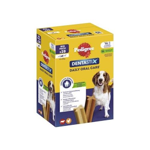 Pedigree Zahnpflege Dentastix Multipack 28 Stück für mittelgroße Hunde