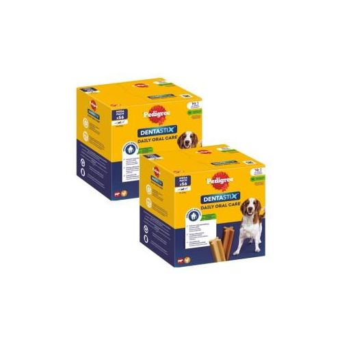 Pedigree Zahnpflege Dentastix Multipack für mittelgroße Hunde 2x56 Stück