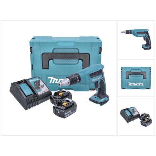 Makita DFS451RFJ, Elektrischer Schraubendreher, Pistolengriff, 1/4", Schwarz, Blau, 4000 RPM, 4 mm