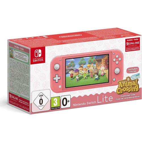 Nintendo Switch Lite (Coral) Animal Crossing: New Horizons Pack + NSO 3 months (Limited) Tragbare Spielkonsole 14 cm (5.5 Zoll) 32 GB Touchscreen WLAN Koralle