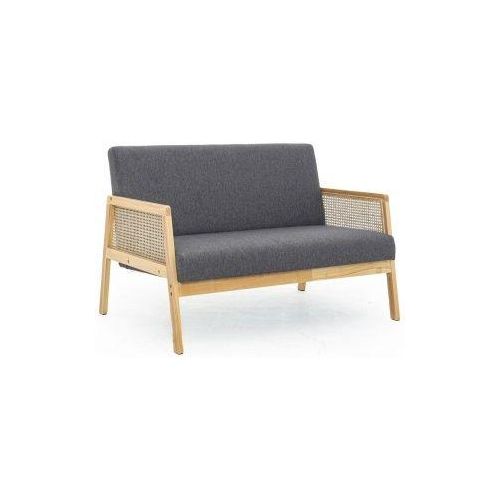 2-Sitzer Sofa, Doppelsofa mit Armlehne, ca. 115L x 76,5B x 76,5H cm - Grau