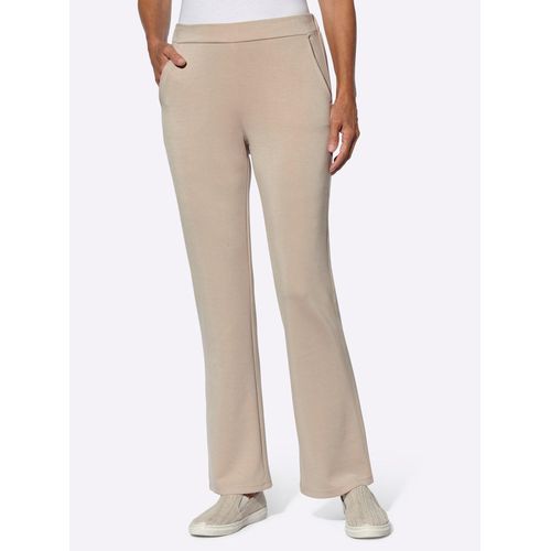 Sweathose INSPIRATIONEN, Damen, Gr. 54, Normalgrößen, beige, 50% Modal, 44% Polyester, 6% Elasthan, unifarben, lang, Hosen