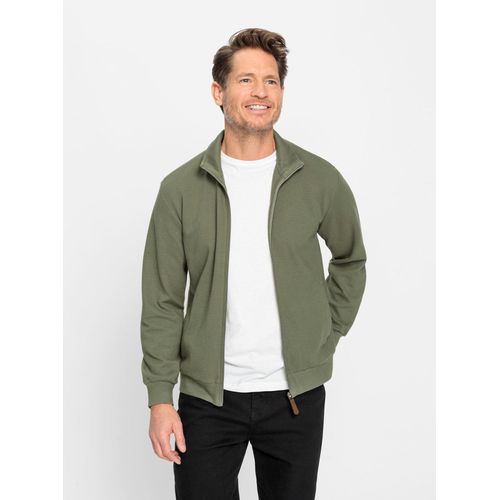 Sweatjacke CATAMARAN, Herren, Gr. 48/50, grün (khaki), 100% Baumwolle, Langarm, Sweatjacken