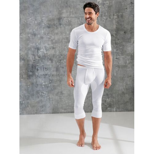 Lange Unterhose COMAZO, Herren, Gr. 8, Feinripp, weiß, 100% Baumwolle, Unterhosen