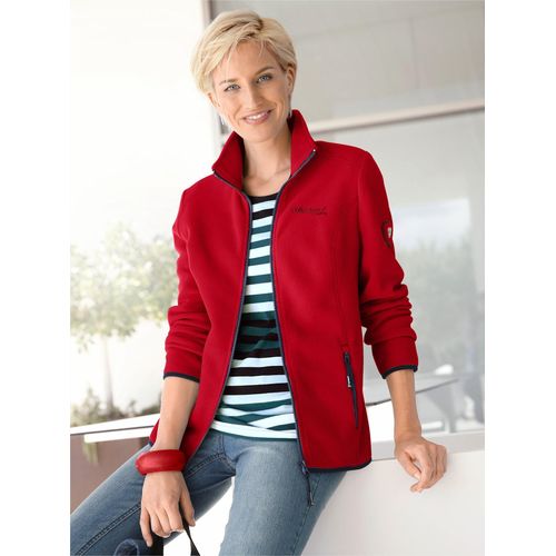 Fleecejacke CASUAL LOOKS, Damen, Gr. 40, rot, 100% Polyester, unifarben, Langarm, Jacken