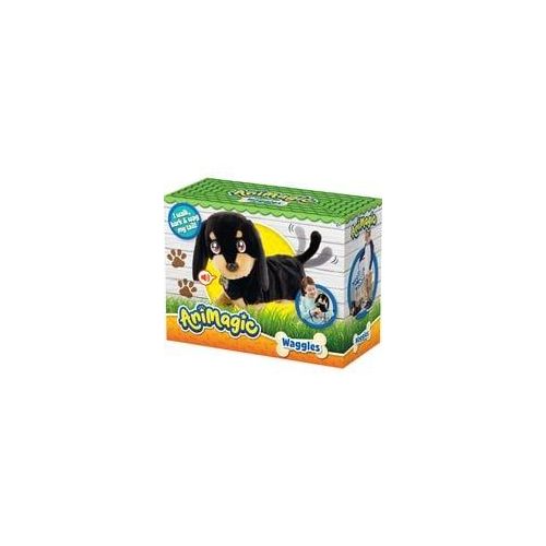Animagic Waggles, der Dackel, Kuscheltier schwarz/beige