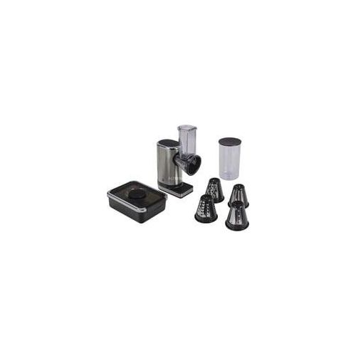 KÜCHENminis Gemüseschneider Salat-to-go, Zerkleinerer edelstahl/schwarz, 150 Watt