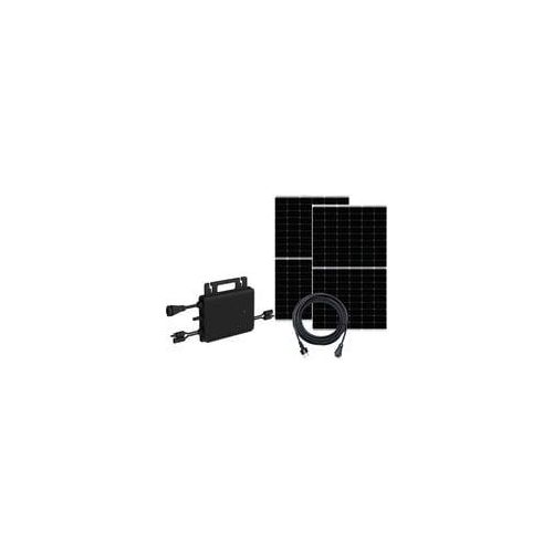 Balkonkraftwerk-Set BKW810/800_7, BLACK FRAME 0% 0% MWST, inkl. HMS-800W-2T WIFI