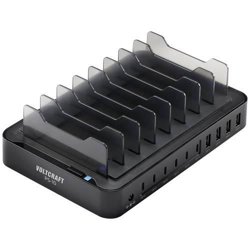 VOLTCRAFT Tischladestation 120 W Ausgangsstrom (max.) 3 A USB-A, USB-C® Anzahl Ausgänge: 10 x