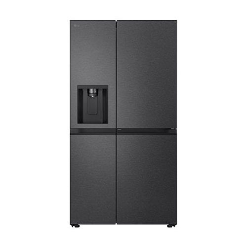 LG Side-by-Side mit Eis, Crushed Ice und Wasserspender 638 Liter Kapazität Festwasseranschluss Essence Matte Black GSJC40EPPE