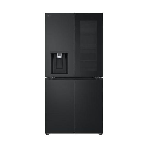 LG SLIM FIT MultiDoor mit InstaView ǀ Eis, Crushed Ice und Wasserspender ǀ 508 Liter Kapazität ǀ Essence Matte Black ǀ GMG761EPAE