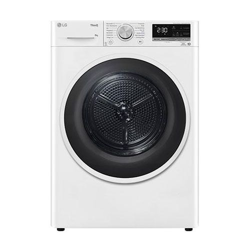 LG Trockner mit Dual Inverter Wärmepumpentechnologie Automatisch selbstreinigender Kondensator 8 kg Fassungsvermögen WiFiFunktion Weiß I Energieeffizi