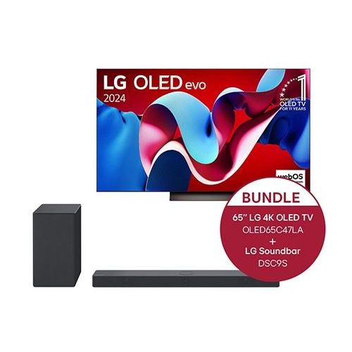 LG 65′′ OLED evo AI C4 4k Smart TV + 3.1.3 Dolby Atmos Soundbar mit 400 Watt OLED65C47LA.DSC9S Fernseher