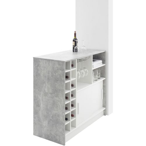 Stolkom Bartisch »Planter«, Beton Dekor, Tisch mit Flaschenregal