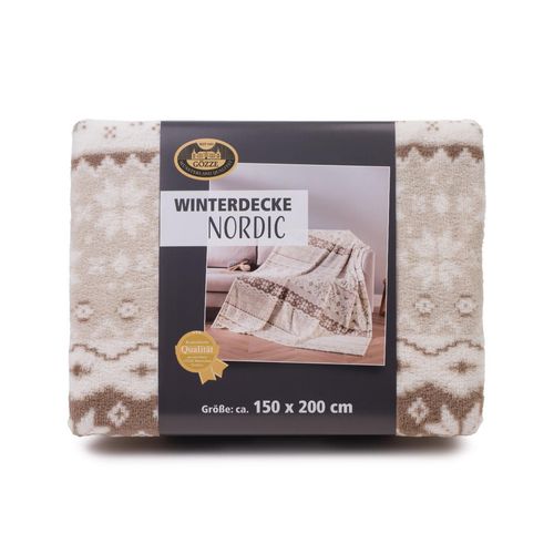 Decke NORDIC taupe