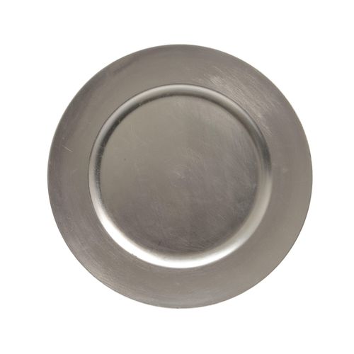 Platzteller GLOSSY silber