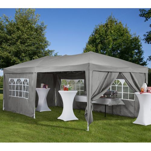 Faltpavillon KONIFERA, grau, B/T: 300cm x 600cm, Pavillons, BxT: 300x600 cm