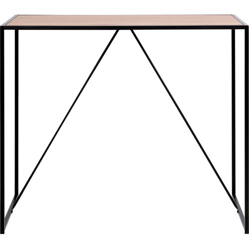 Bartisch ACTONA GROUP, schwarz (matt wildeiche, matt schwarz, matt wildeiche), B:120cm H:105cm T:60cm, Tische, mit schmalem Metallfuß, Breite 120 cm, in weiteren Variationen