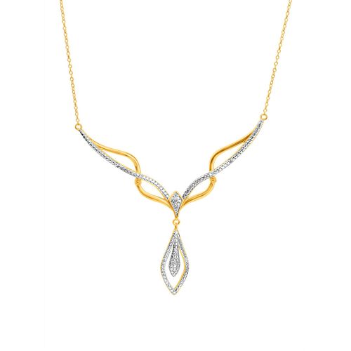 Collier LADY, silber (silber vergoldet 925), Halsketten, Damen, Metall-Gold, Metall, Gold