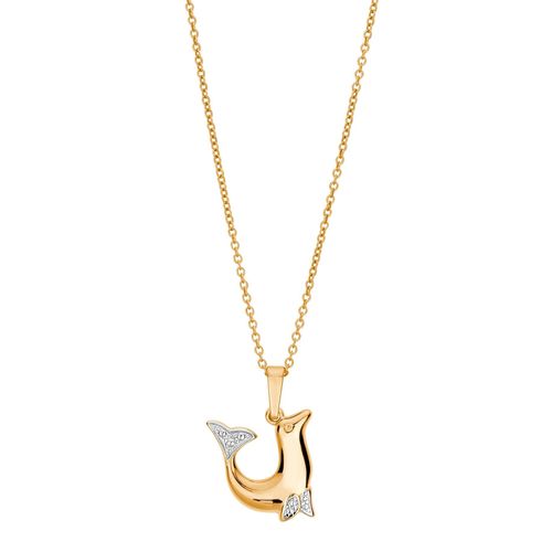 Ketten-Anhänger LADY, gold (gelbgold 375), Schmuckanhänger, Damen, Gelbgold 375