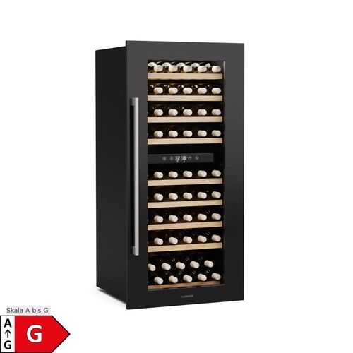 Weinkühlschrank Vinsider Duo 79 Flaschen 2 Kühlzonen UV-Schutz 9 Regale Touch Schwarz 79 Liter 2 Kühlzonen