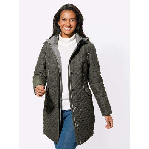 Langjacke CASUAL LOOKS, Damen, Gr. 23, grün (oliv), 100% Polyester, unifarben, Langarm, Jacken