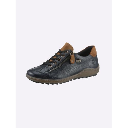 Schnürschuh REMONTE, Damen, Gr. 42, blau (marine), Lederimitat, sportlich, Schuhe