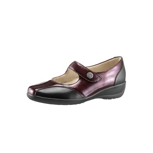 Ballerina, Damen, Gr. 7, bunt (schwarz, bordeaux), Lederimitat, HALLUX SOFT BY GOLDKRONE, Schuhe