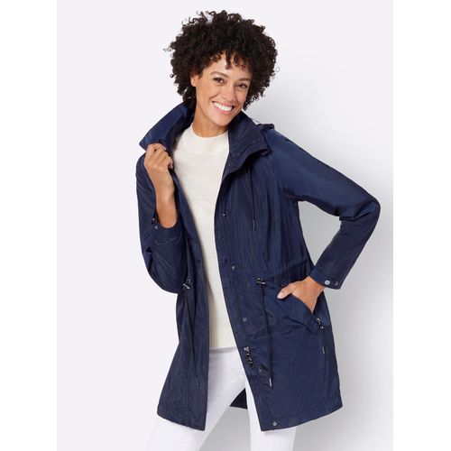 Parka INSPIRATIONEN, Damen, Gr. 50, blau (marine), 100% Polyester, unifarben, meliert, Langarm, Jacken