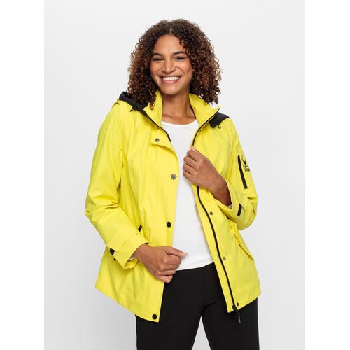 Funktionsjacke CASUAL LOOKS, Damen, Gr. 18, grün (limone), 100% Polyester, Kapuzenfutter:100% Polyester, Wattierung:100% Polyester, unifarben, Langarm, Jacken