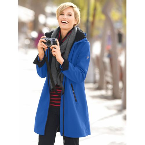 Softshelljacke CASUAL LOOKS, Damen, Gr. 19, blau (royalblau), 94% Polyester, 6% Elasthan, unifarben, figurumspielend, Jacken