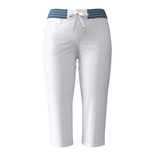 Caprijeans CASUAL LOOKS, Damen, Gr. 42, Normalgrößen, weiß, 98% Baumwolle, 2% Elasthan, unifarben, 3/4-Länge, Jeans