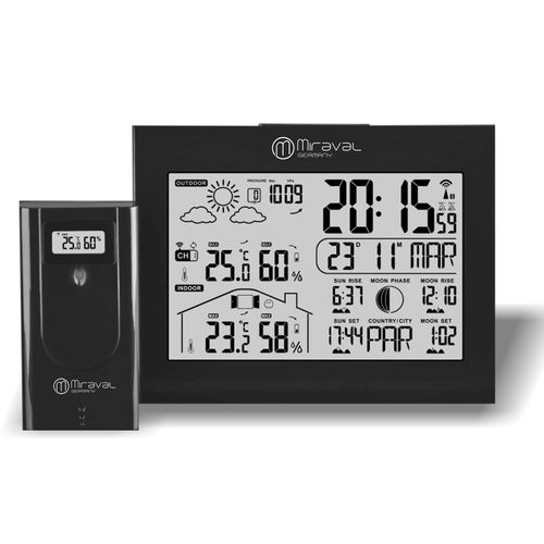 Miraval LCD Funk-Wetterstation mit Außensenor