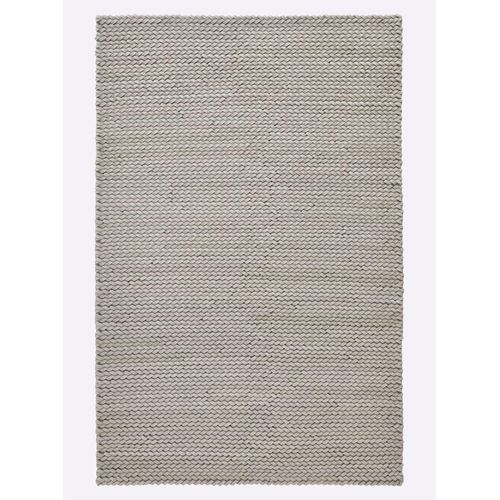 Teppich HEINE HOME Gr. 3, grau, B:190cm H:17mm L:290cm, Wolle, Schurwolle, Teppiche