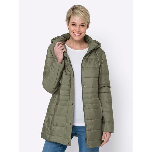 Steppjacke CLASSIC BASICS, Damen, Gr. 46, grün (khaki), 100% Polyester, Futter und Wattierung:100% Polyester, unifarben, Langarm, Jacken