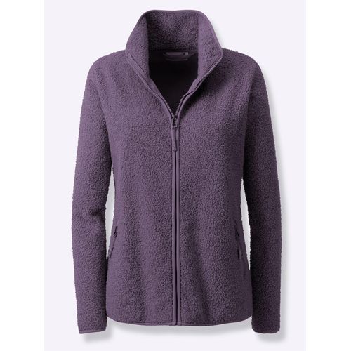 Fleecejacke CASUAL LOOKS, Damen, Gr. 52, lila (feige), 100% Polyester, unifarben, Langarm, Jacken