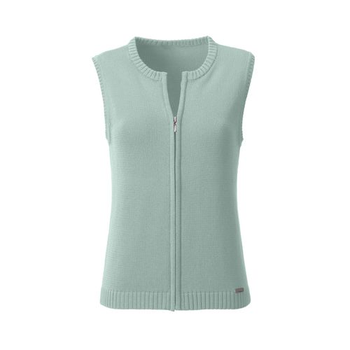 Strickweste CASUAL LOOKS, Damen, Gr. 38, grün (kalkmint), 50% Baumwolle, 50% Polyacryl, unifarben, meliert, Westen